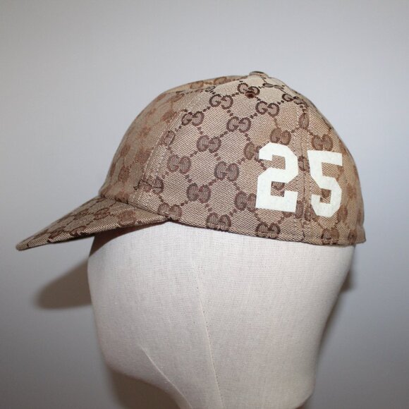 NWT GUCCI GG Monogram Supreme Soft Baseball Hat Cap 25 M 58 cm 751400 - Picture 4 of 10